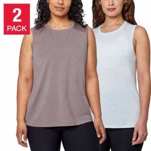 OPEN BOX Mondetta Women's 2 Pack Active Tank Top Purple/White Size S $45 EE387